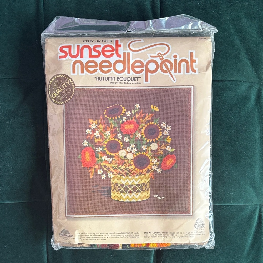 Sunset Needlepoint Kit “Autumn Bouquet”